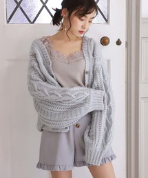 one after another NICE CLAUP | ハートキュンケーブルニットカーディガン(カーディガン/ボレロ)