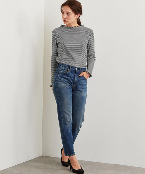 green label relaxing（グリーンレーベルリラクシング）の「KFC ボトルネック メロー テレコ カットソー ◆（Tシャツ/カットソー・レディース・ライトグレー/オフホワイト/その他1・FREE）」の7枚目の写真