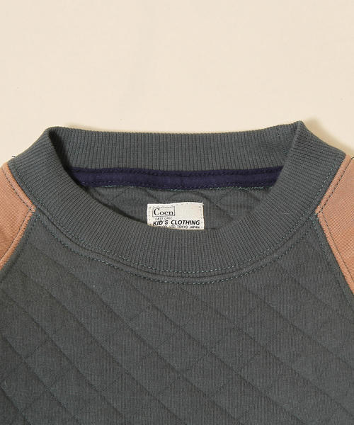 coen（コーエン）の「【昨年人気・coen キッズ / ジュニア】キルティングクルーネックプルオーバー（スウェット）（スウェット・キッズ・ダークグレー/ネイビー/ナチュラル/ダークグリーン・150/120/100/140/130/110）」の16枚目の写真
