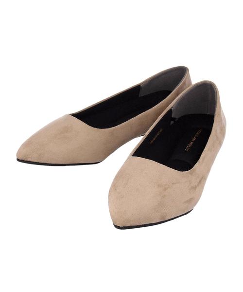 AMERICAN HOLIC（アメリカンホリック）の「フェイクスエードフラットシューズ（パンプス・レディース・プラム/ブラック/ベージュ・S/M/L）」の9枚目の写真