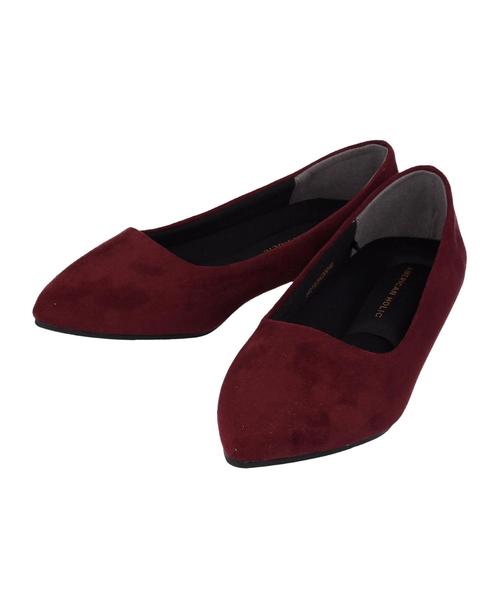 AMERICAN HOLIC（アメリカンホリック）の「フェイクスエードフラットシューズ（パンプス・レディース・プラム/ブラック/ベージュ・S/M/L）」の8枚目の写真