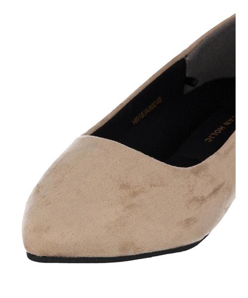 AMERICAN HOLIC（アメリカンホリック）の「フェイクスエードフラットシューズ（パンプス・レディース・プラム/ブラック/ベージュ・S/M/L）」の5枚目の写真