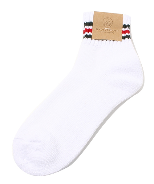 BEAUTY&YOUTH UNITED ARROWS（ビューティーアンドユースユナイテッドアローズ）の「BY 3ライン クォーター ソックス（ソックス/靴下・メンズ・ホワイト/グレー/レッド/その他1・フリー）」の4枚目の写真