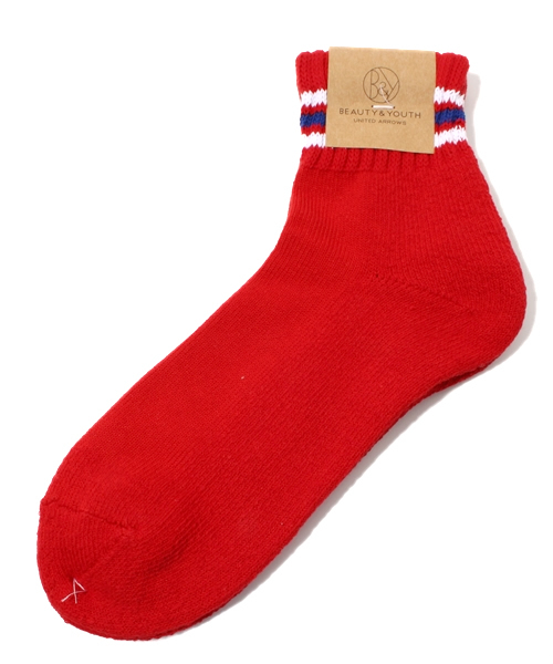 BEAUTY&YOUTH UNITED ARROWS（ビューティーアンドユースユナイテッドアローズ）の「BY 3ライン クォーター ソックス（ソックス/靴下・メンズ・ホワイト/グレー/レッド/その他1・フリー）」の3枚目の写真