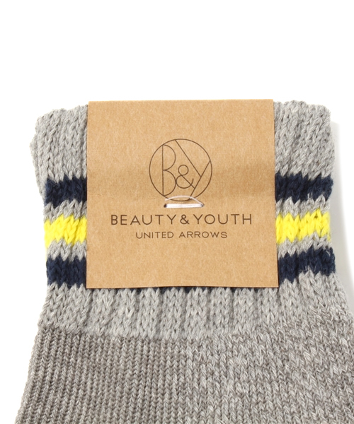 BEAUTY&YOUTH UNITED ARROWS（ビューティーアンドユースユナイテッドアローズ）の「BY 3ライン クォーター ソックス（ソックス/靴下・メンズ・ホワイト/グレー/レッド/その他1・フリー）」の5枚目の写真