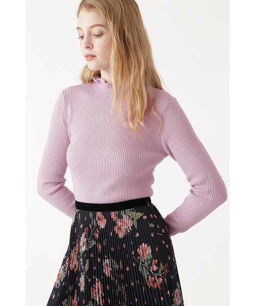 JILL STUART(ジルスチュアート)の「◆<sweet×JILLSTUART>フリルリブタートルニット(ニット/セーター・レディース・ホワイト/グレー/ピンク・FREE)」の3枚目の写真