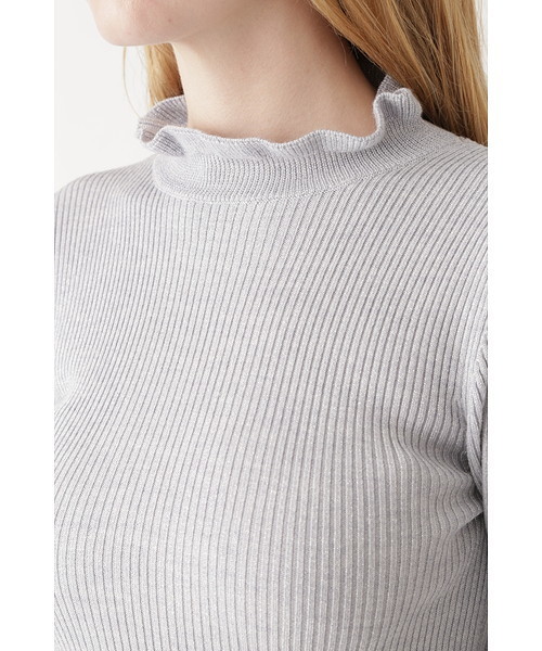 JILL STUART(ジルスチュアート)の「◆<sweet×JILLSTUART>フリルリブタートルニット(ニット/セーター・レディース・ホワイト/グレー/ピンク・FREE)」の12枚目の写真
