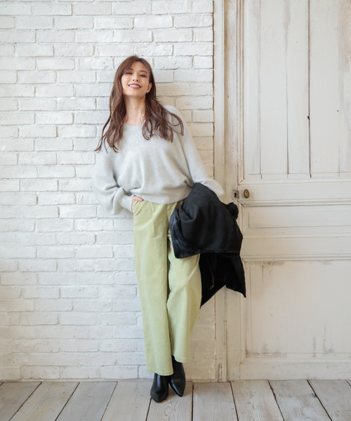 BAYFLOW(ベイフロー)の「フォックスMIXニットプルオーバー(ニット/セーター・レディース・ブラック/ベージュ/グレー/グリーン・SMALL/MEDIUM)」の22枚目の写真