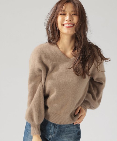 BAYFLOW(ベイフロー)の「フォックスMIXニットプルオーバー(ニット/セーター・レディース・ブラック/ベージュ/グレー/グリーン・SMALL/MEDIUM)」の9枚目の写真