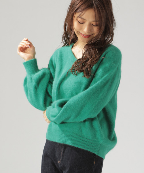 BAYFLOW(ベイフロー)の「フォックスMIXニットプルオーバー(ニット/セーター・レディース・ブラック/ベージュ/グレー/グリーン・SMALL/MEDIUM)」の20枚目の写真