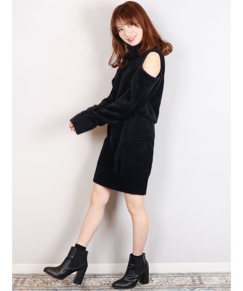 dazzlin（ダズリン）の「ショルダーオープンニットワンピース（ワンピース・レディース・ブラック/オフホワイト/ピンク・FREE）」の15枚目の写真