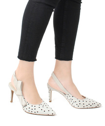 RANDA | ストレスフリー/サイドリボンバックストラップパンプス(パンプス)