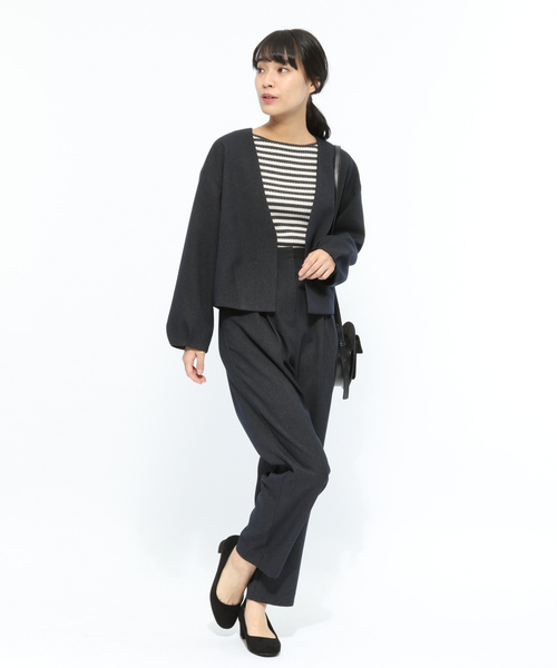 LAKOLE(ラコレ)の「ノーカラーカーディガンジャケット / LAKOLE(ノーカラージャケット・レディース・グリーン/ピンク/チャコール/マスタード・MEDIUM/SMALL)」の11枚目の写真