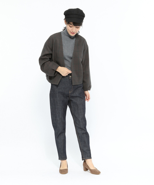 LAKOLE(ラコレ)の「ノーカラーカーディガンジャケット / LAKOLE(ノーカラージャケット・レディース・グリーン/ピンク/チャコール/マスタード・MEDIUM/SMALL)」の15枚目の写真