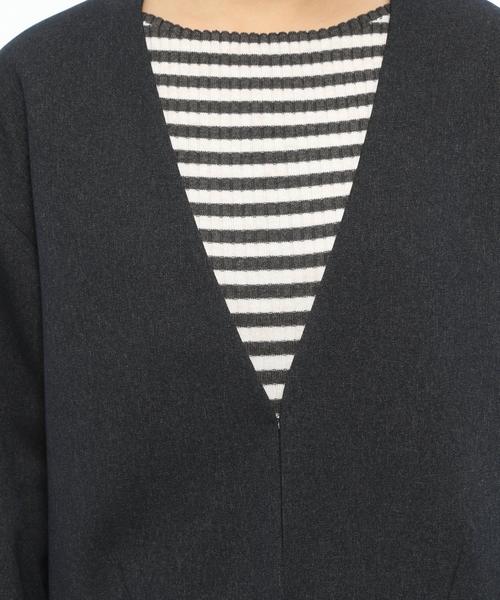 LAKOLE(ラコレ)の「ノーカラーカーディガンジャケット / LAKOLE(ノーカラージャケット・レディース・グリーン/ピンク/チャコール/マスタード・MEDIUM/SMALL)」の20枚目の写真