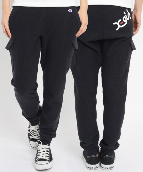 X-girl（エックスガール）の「X-girl×CHAMPION REVERSE WEAVE CARGO PANTS（カーゴパンツ・レディース・ブラック/アッシュグレー/レッド/ネイビー・1/2）」の2枚目の写真