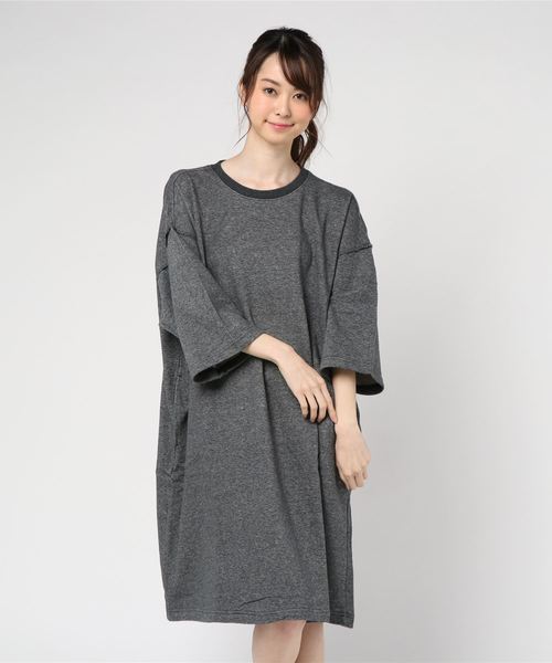 Samansa Mos2 Blue サマンサモスモスブルー の 柄アソートゆるワンピース ワンピース Wear