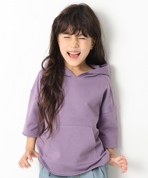 devirock | 切りっぱなしミニ裏毛7分袖パーカー(パーカー)