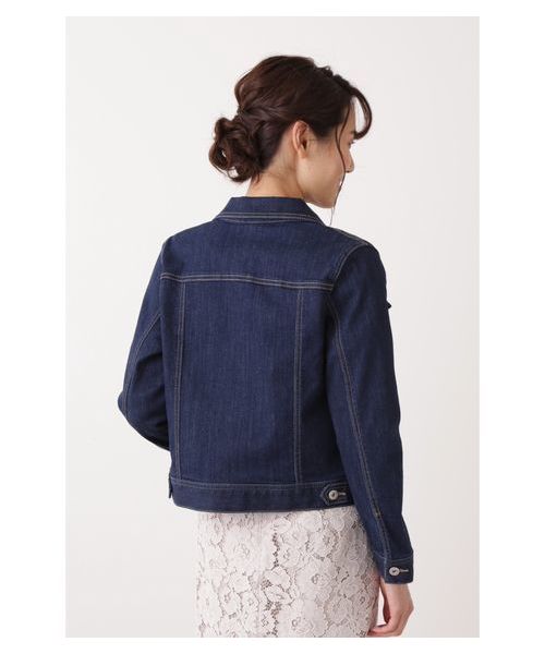NATURAL BEAUTY BASIC（ナチュラルビューティーベーシック）の「Gジャン（デニムジャケット・レディース・ネイビー・SMALL/MEDIUM/LARGE）」の6枚目の写真