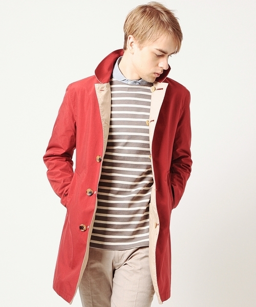 BEAMSリバーシブルステンカラーコート L BEAMS LIGHTS Men's（ビームスライツ メンズ）の「○BEAMS