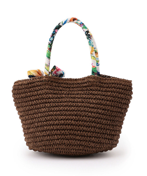 Petit Honfleur（プチオンフルール）の「スカーフ雑材トートバッグ（トートバッグ・レディース・ブラウン/カーキ/アイボリー・フリー）」の5枚目の写真