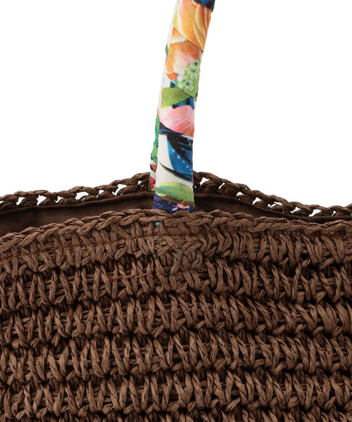 Petit Honfleur（プチオンフルール）の「スカーフ雑材トートバッグ（トートバッグ・レディース・ブラウン/カーキ/アイボリー・フリー）」の6枚目の写真