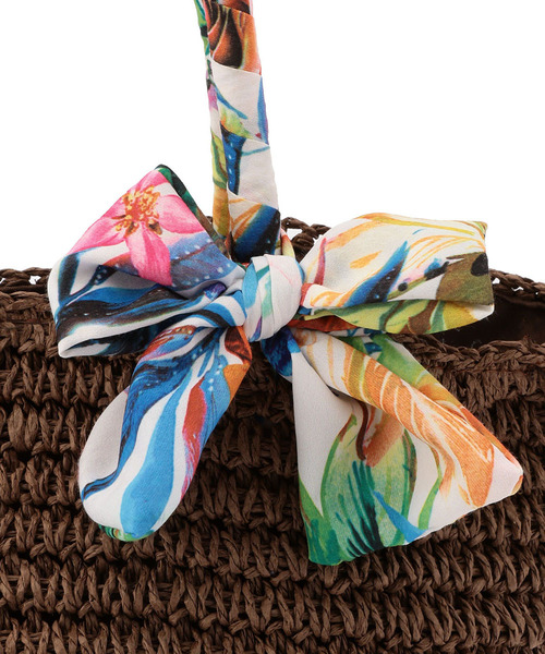 Petit Honfleur（プチオンフルール）の「スカーフ雑材トートバッグ（トートバッグ・レディース・ブラウン/カーキ/アイボリー・フリー）」の7枚目の写真