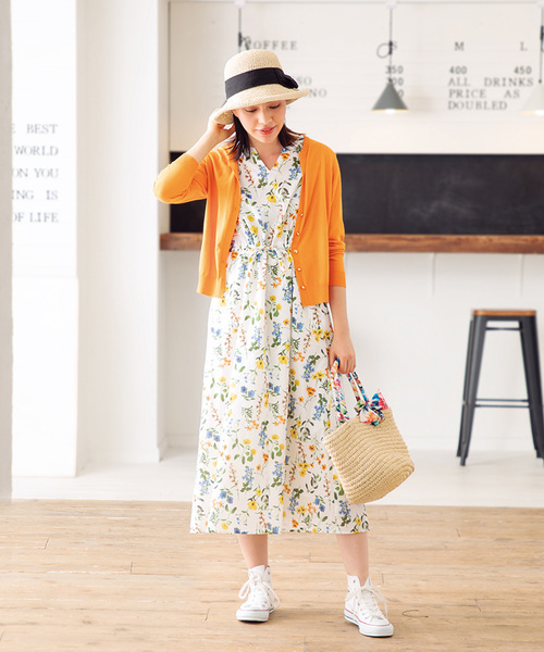 Petit Honfleur（プチオンフルール）の「スカーフ雑材トートバッグ（トートバッグ・レディース・ブラウン/カーキ/アイボリー・フリー）」の12枚目の写真