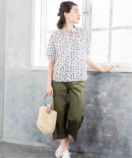 Petit Honfleur（プチオンフルール）の「スカーフ雑材トートバッグ（トートバッグ・レディース・ブラウン/カーキ/アイボリー・フリー）」の15枚目の写真