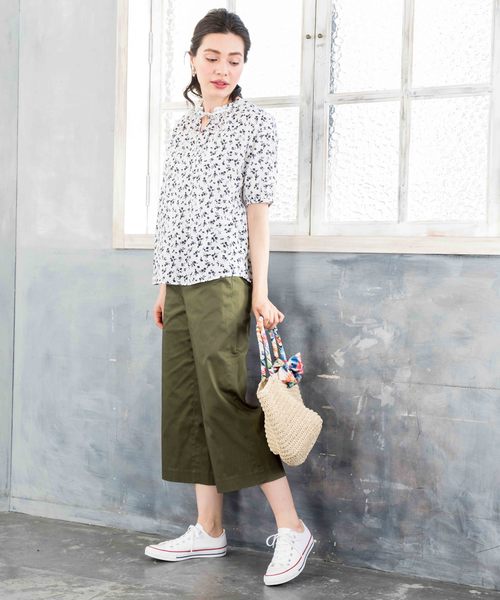 Petit Honfleur（プチオンフルール）の「スカーフ雑材トートバッグ（トートバッグ・レディース・ブラウン/カーキ/アイボリー・フリー）」の17枚目の写真