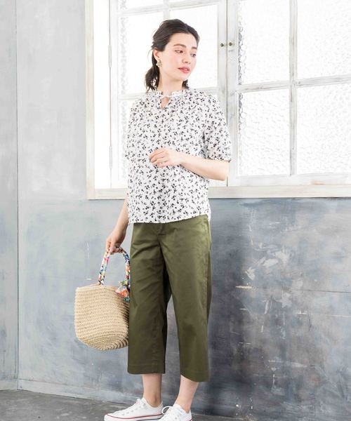 Petit Honfleur（プチオンフルール）の「スカーフ雑材トートバッグ（トートバッグ・レディース・ブラウン/カーキ/アイボリー・フリー）」の14枚目の写真