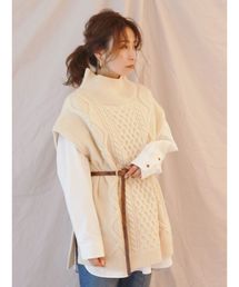 Ungrid | ボトルネックノースリケーブルニット(ニット/セーター)