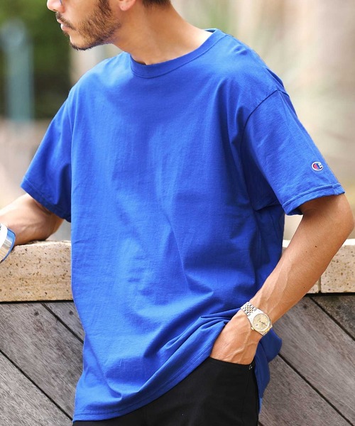 Champion チャンピオン ロゴ ワッペン 無地 ベーシック オーバー