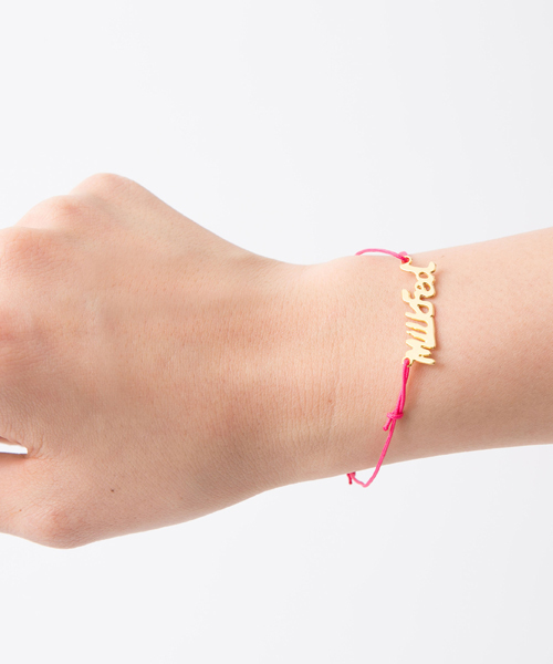 MILKFED.（ミルクフェド）の「LOGO BRACELET　（ブレスレット）（ブレスレット・レディース・ピンク/ライトブルー/ブラック/イエロー/ライトグリーン・ONE SIZE）」の6枚目の写真
