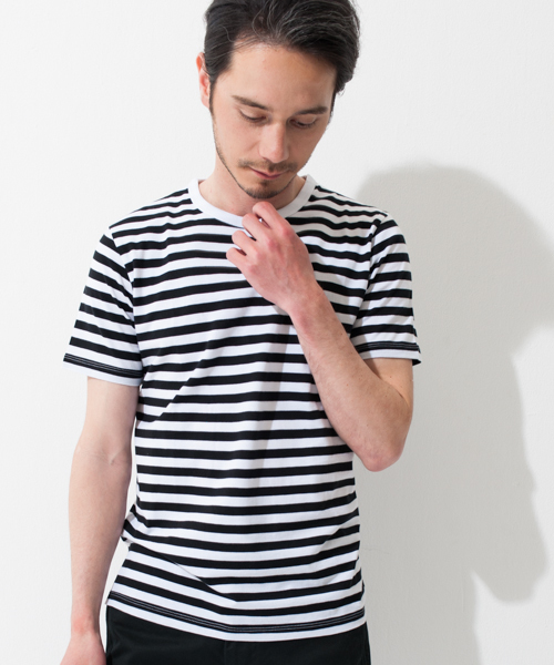 green label relaxing(グリーンレーベルリラクシング)の「◎GIZA/C BOR C/N S/S Tシャツ ◆(Tシャツ/カットソー・メンズ・コバルトブルー/ネイビー/ブラック/レッド/ピンク/ケリー・MEDIUM/SMALL/LARGE/X-LARGE)」の2枚目の写真