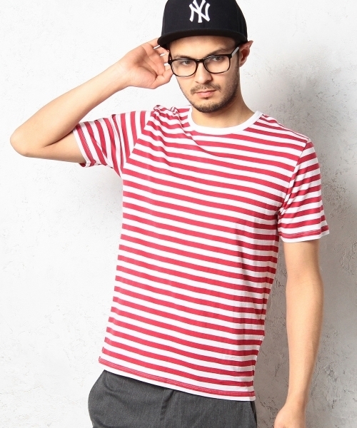 green label relaxing(グリーンレーベルリラクシング)の「◎GIZA/C BOR C/N S/S Tシャツ ◆(Tシャツ/カットソー・メンズ・コバルトブルー/ネイビー/ブラック/レッド/ピンク/ケリー・MEDIUM/SMALL/LARGE/X-LARGE)」の1枚目の写真