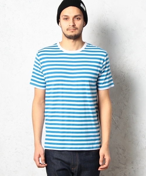 green label relaxing(グリーンレーベルリラクシング)の「◎GIZA/C BOR C/N S/S Tシャツ ◆(Tシャツ/カットソー・メンズ・コバルトブルー/ネイビー/ブラック/レッド/ピンク/ケリー・MEDIUM/SMALL/LARGE/X-LARGE)」の7枚目の写真