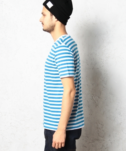 green label relaxing(グリーンレーベルリラクシング)の「◎GIZA/C BOR C/N S/S Tシャツ ◆(Tシャツ/カットソー・メンズ・コバルトブルー/ネイビー/ブラック/レッド/ピンク/ケリー・MEDIUM/SMALL/LARGE/X-LARGE)」の8枚目の写真