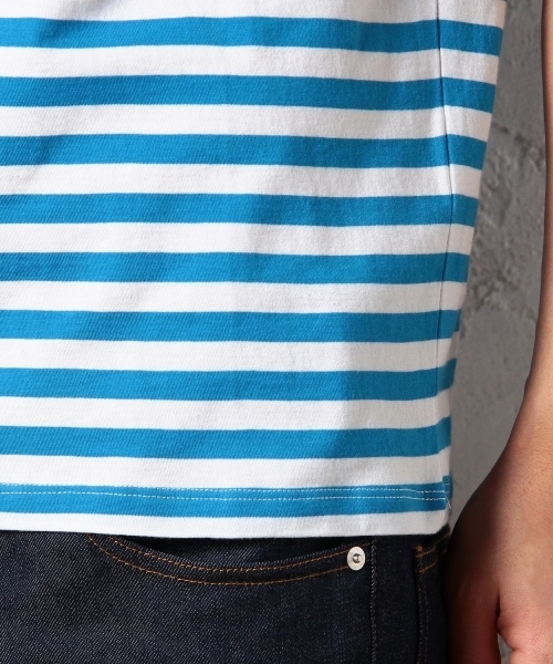 green label relaxing(グリーンレーベルリラクシング)の「◎GIZA/C BOR C/N S/S Tシャツ ◆(Tシャツ/カットソー・メンズ・コバルトブルー/ネイビー/ブラック/レッド/ピンク/ケリー・MEDIUM/SMALL/LARGE/X-LARGE)」の14枚目の写真