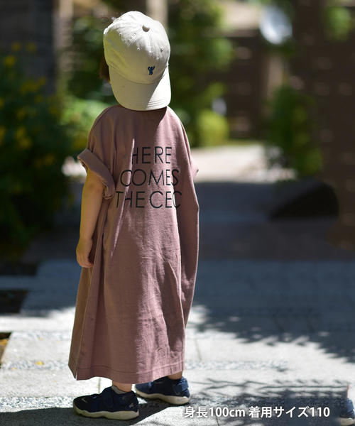 coen(コーエン)の「【新色ブラウン登場・ママとお揃い可能・coen キッズ / ジュニア】バックロゴTワンピース(カットソーワンピース)(ワンピース・キッズ・ブラック/ベージュ/ブラウン・110/130/150)」の2枚目の写真