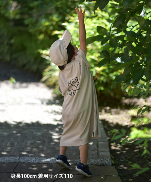 coen(コーエン)の「【新色ブラウン登場・ママとお揃い可能・coen キッズ / ジュニア】バックロゴTワンピース(カットソーワンピース)(ワンピース・キッズ・ブラック/ベージュ/ブラウン・110/130/150)」の6枚目の写真