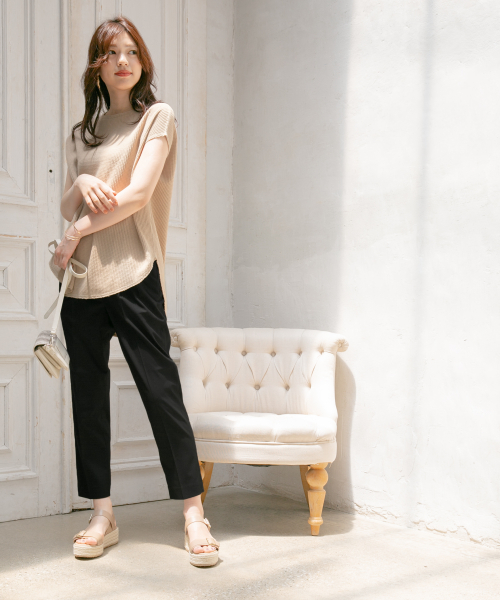 GLOBAL WORK(グローバルワーク)の「ワッフルチュニックプルオーバー【UVケア】/839934(Tシャツ/カットソー・レディース・カーキ/ホワイト/ベージュ/ダークグレー・LARGE/MEDIUM)」の18枚目の写真