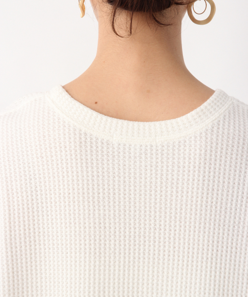 GLOBAL WORK(グローバルワーク)の「ワッフルチュニックプルオーバー【UVケア】/839934(Tシャツ/カットソー・レディース・カーキ/ホワイト/ベージュ/ダークグレー・LARGE/MEDIUM)」の10枚目の写真
