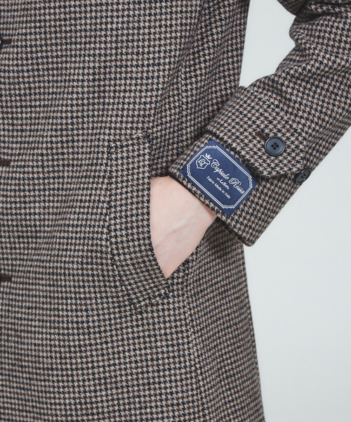 ABAHOUSE GRAY（アバハウスグレイ）の「【店舗展開限定/軽量】LeTinteWoo lステンカラー チェック コート（ステンカラーコート・メンズ・ブラウン/チャコールグレー・46/48/50/52）」の13枚目の写真