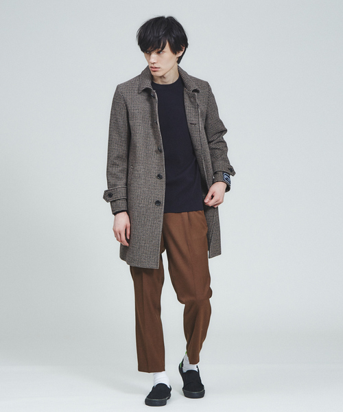 ABAHOUSE GRAY（アバハウスグレイ）の「【店舗展開限定/軽量】LeTinteWoo lステンカラー チェック コート（ステンカラーコート・メンズ・ブラウン/チャコールグレー・46/48/50/52）」の7枚目の写真