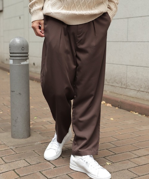LAKOLE(ラコレ)の「TRワイドパンツ / LAKOLE(その他パンツ・メンズ・ブラック/ベージュ/ブラウン/チャコール/ダークブラウン/モカ/その他8/ダークグリーン・SMALL/MEDIUM/LARGE)」の3枚目の写真