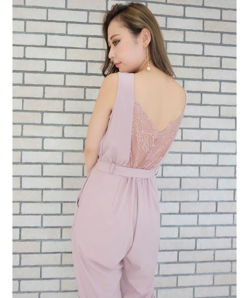 RESEXXY(リゼクシー)の「バックレースコンビネゾン(つなぎ/オールインワン・レディース・ブラック/ピンク/ベージュ/ベビーピンク・FREE)」の16枚目の写真