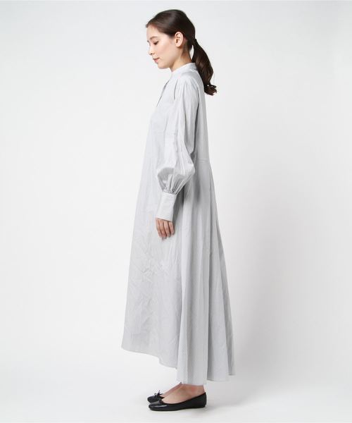 STUDIOUS（ステュディオス）の「【THE AD+】マキシシャツドレス（シャツワンピース・レディース・グレー/アッシュブラウン・2）」の14枚目の写真