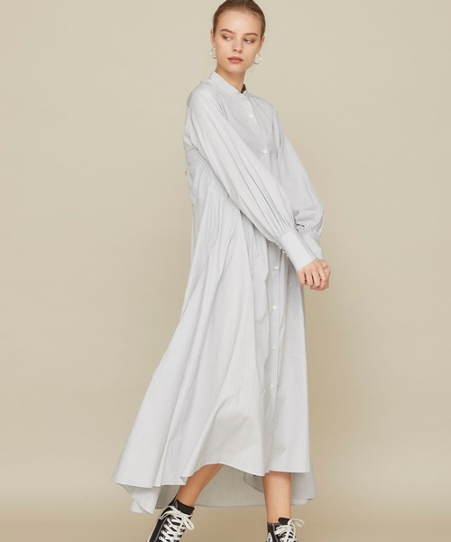 STUDIOUS（ステュディオス）の「【THE AD+】マキシシャツドレス（シャツワンピース・レディース・グレー/アッシュブラウン・2）」の2枚目の写真