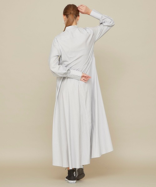 STUDIOUS（ステュディオス）の「【THE AD+】マキシシャツドレス（シャツワンピース・レディース・グレー/アッシュブラウン・2）」の6枚目の写真